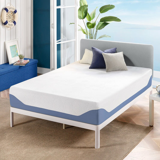 Materasso in memory foam gel da 12 pollici con fodera di alta qualità