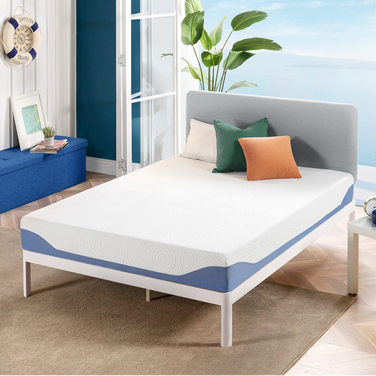 Materasso in memory foam gel da 8 pollici con fodera di alta qualità