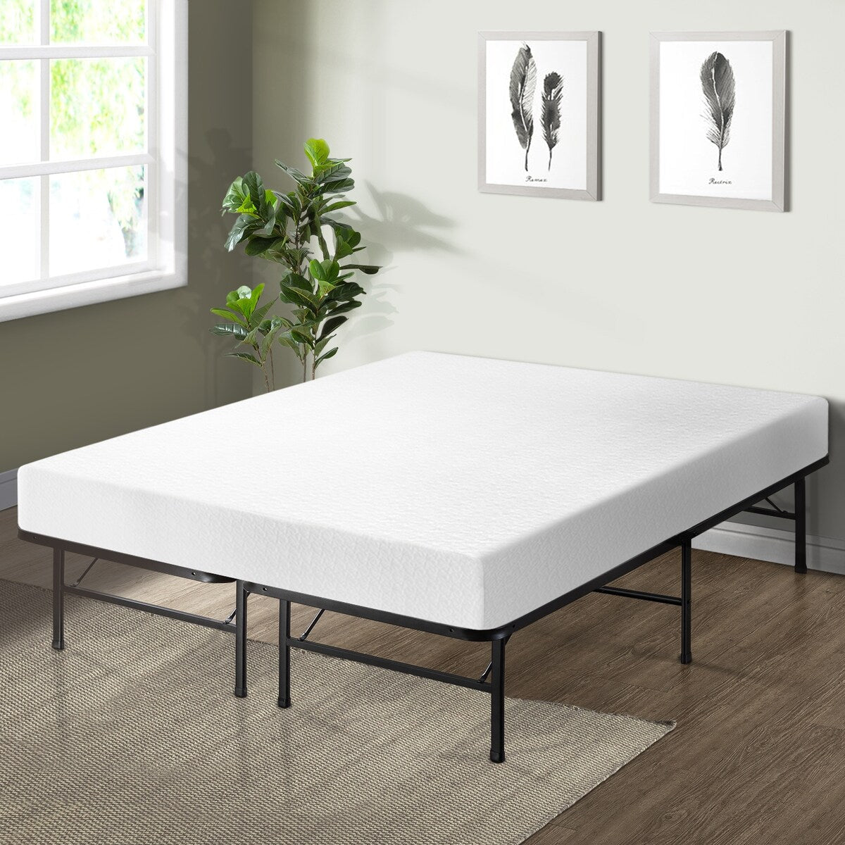 Materasso in memory foam da 8 pollici con struttura per letto di Crown Comfort