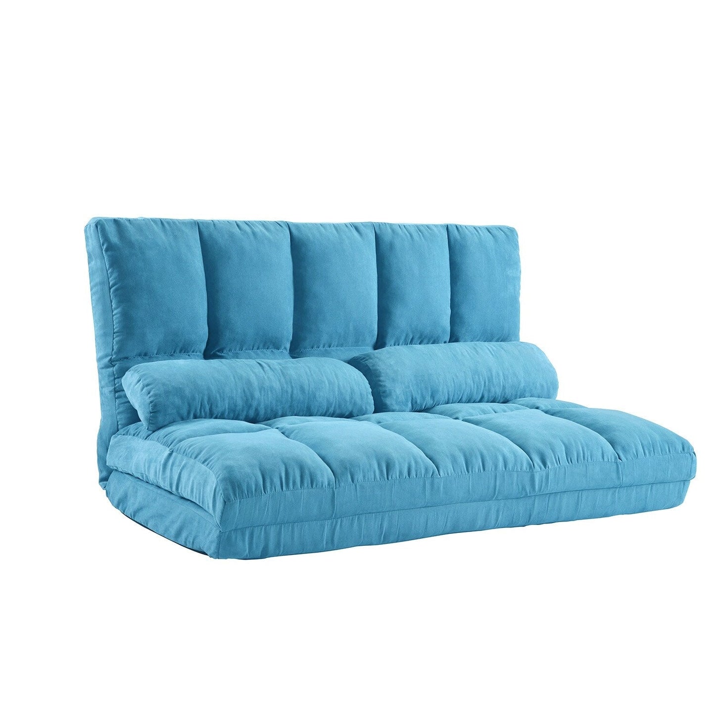 Divano chaise longue da pavimento con due cuscini