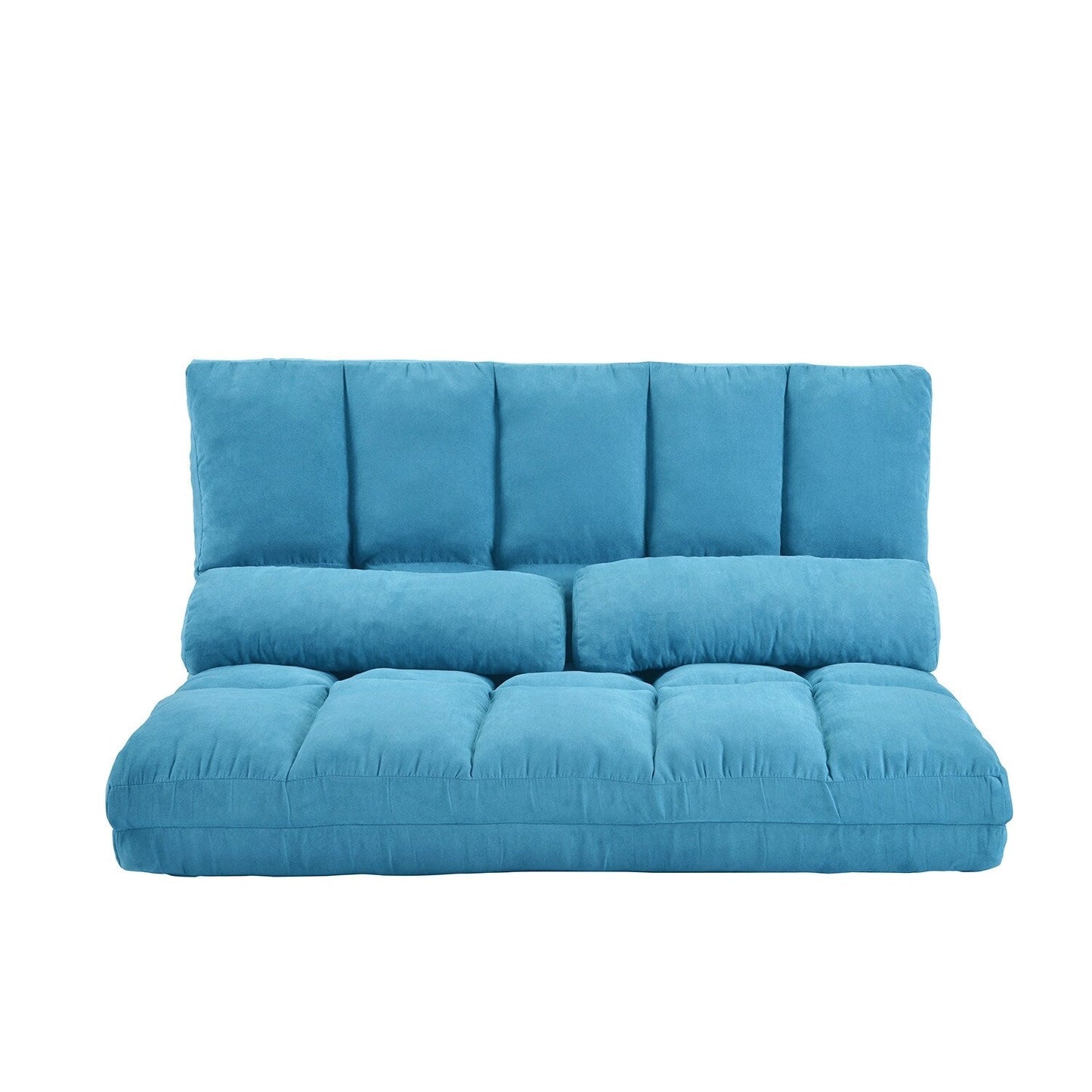 Divano chaise longue da pavimento con due cuscini