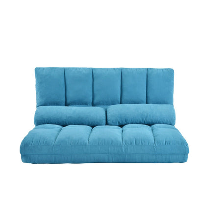 Divano chaise longue da pavimento con due cuscini