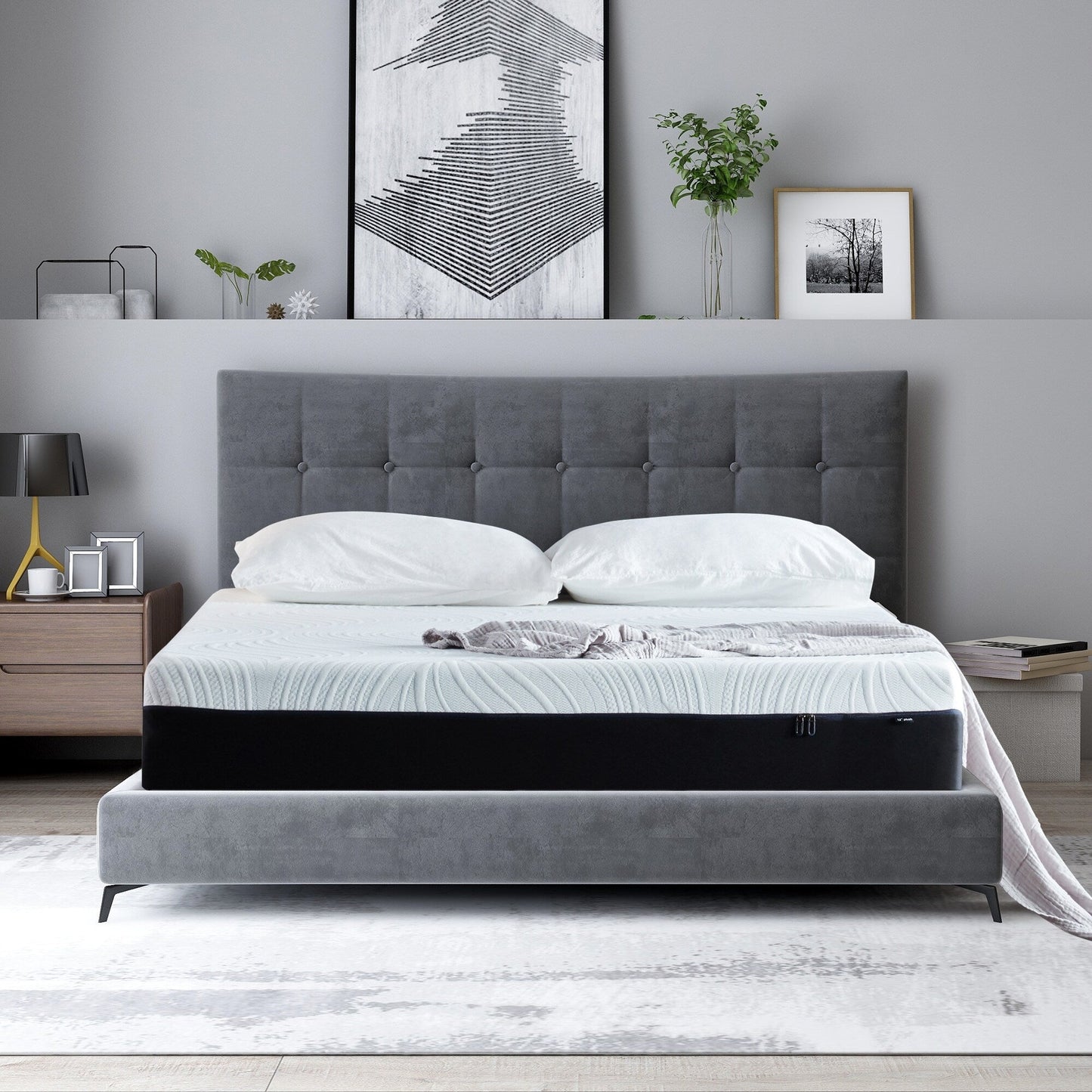 Materasso in memory foam gel da 10 pollici, comfort medio