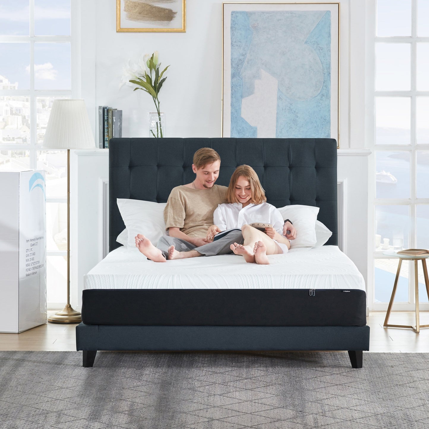 Materasso in memory foam gel da 10 pollici, comfort medio