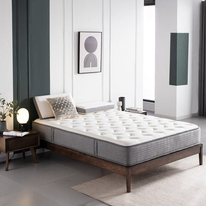 10 Materassi, Materasso a molle insacchettate in memory foam, Supporto per il sonno, Materasso dalla sensazione di rigidità media in una scatola