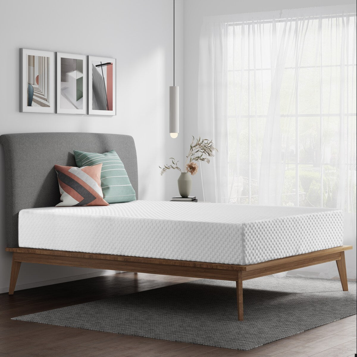 Materasso in memory foam gel da 12 pollici per un sonno fresco, comfort medio