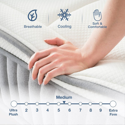 12 migliori materassi ibridi, memory foam in gel con materasso a molle insacchettate in una scatola per un sonno fresco, materasso a sensazione media