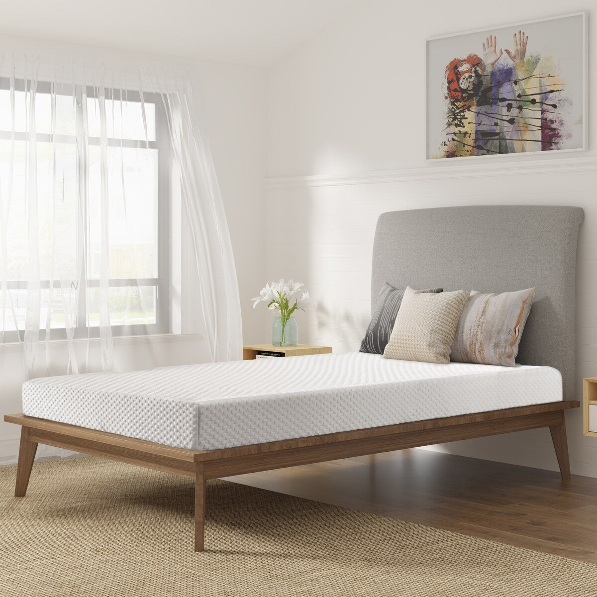 Materasso in memory foam gel da 6 pollici, comfort medio