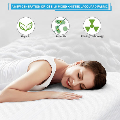 Materasso in memory foam infuso di gel e carbone da 6 pollici, comfort medio, matrimoniale