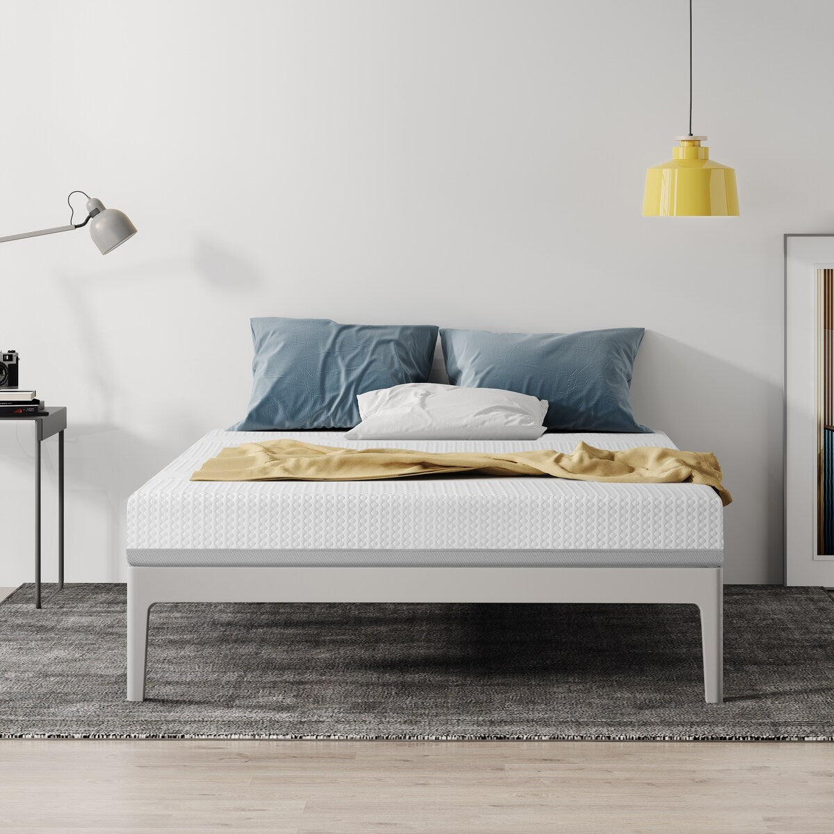 Materasso in memory foam con infusione di gel e carbone da 6 pollici, comfort medio, singolo