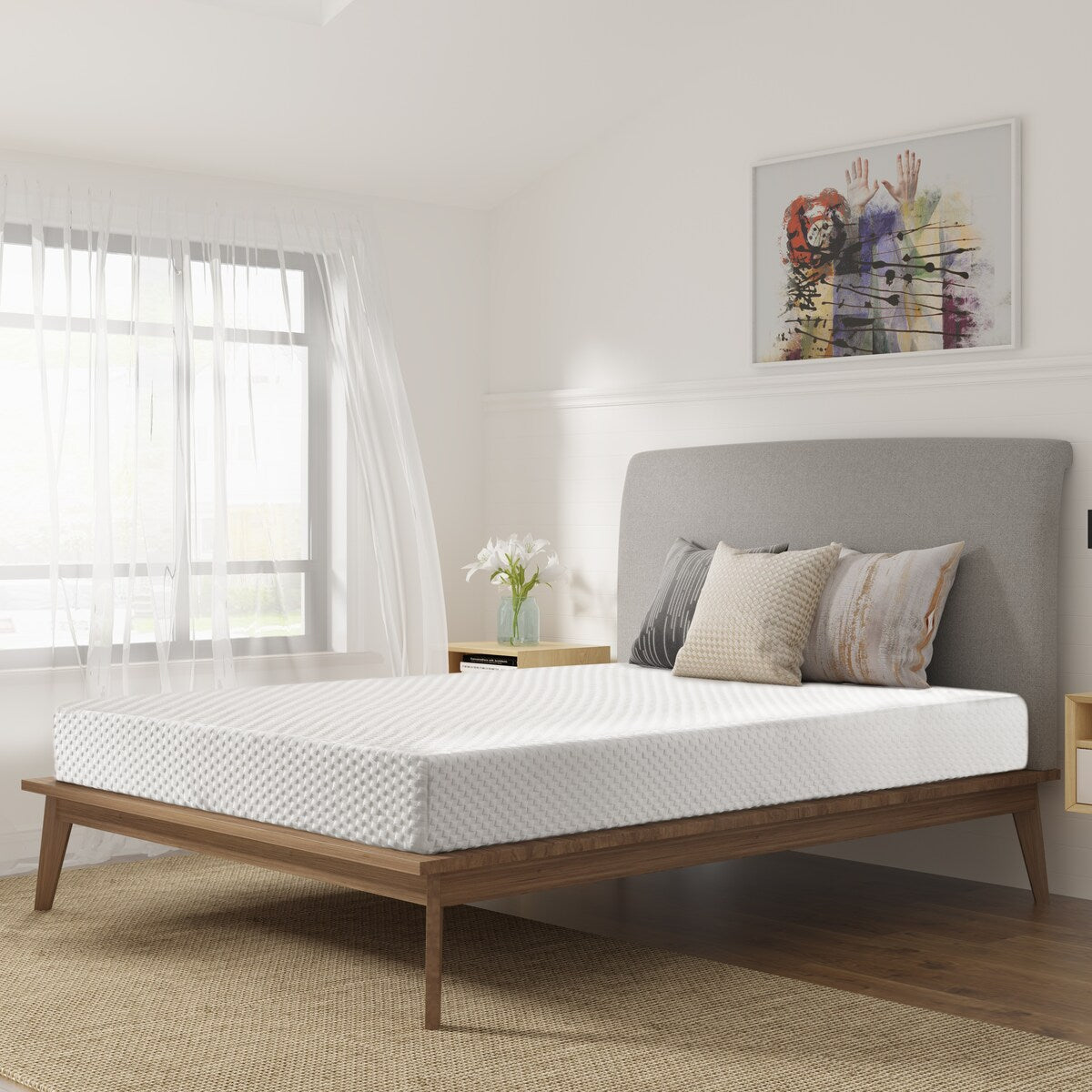 Materasso in memory foam gel da 8 pollici, comfort medio