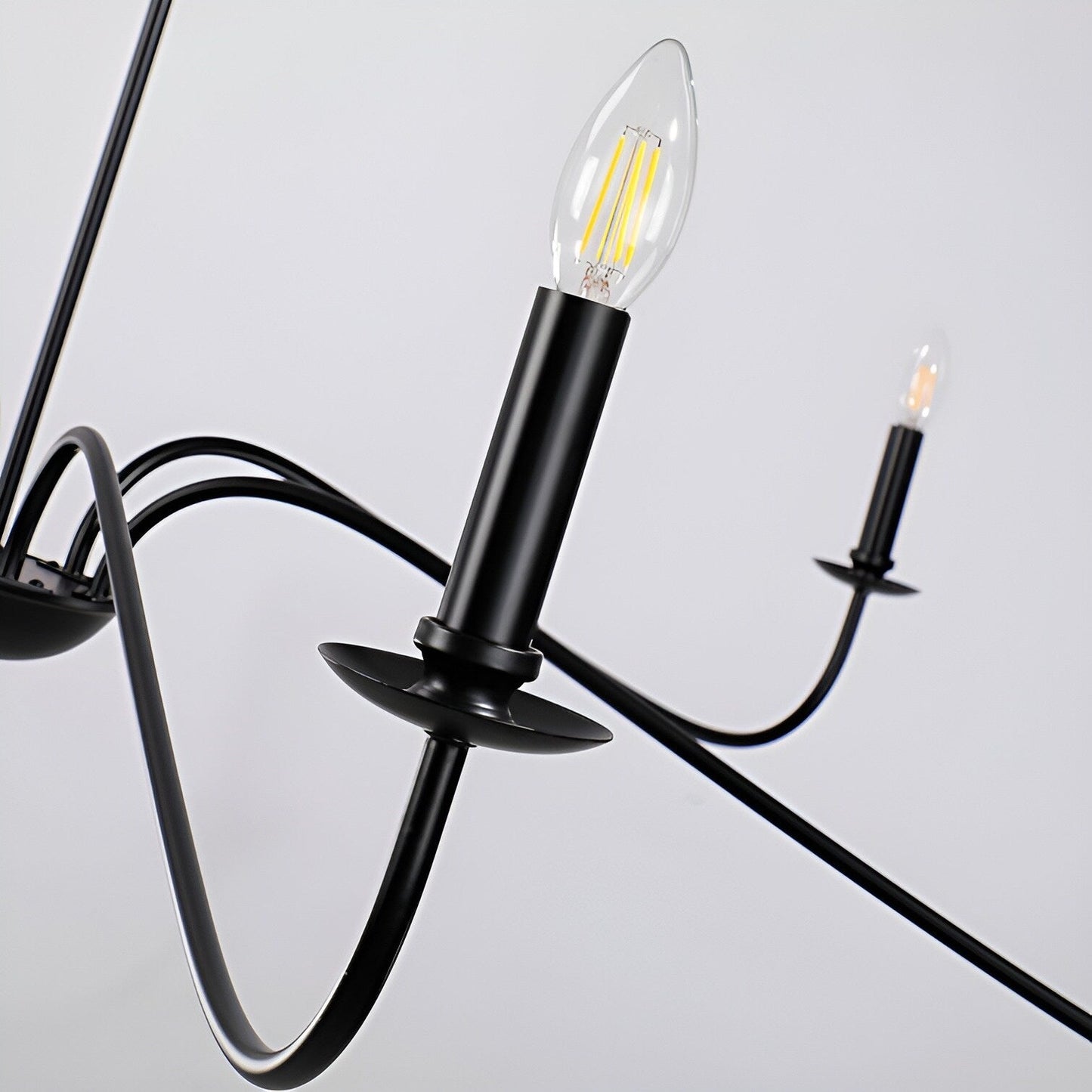 Lampadario minimalista francese classico a 6 luci con illuminazione a candela
