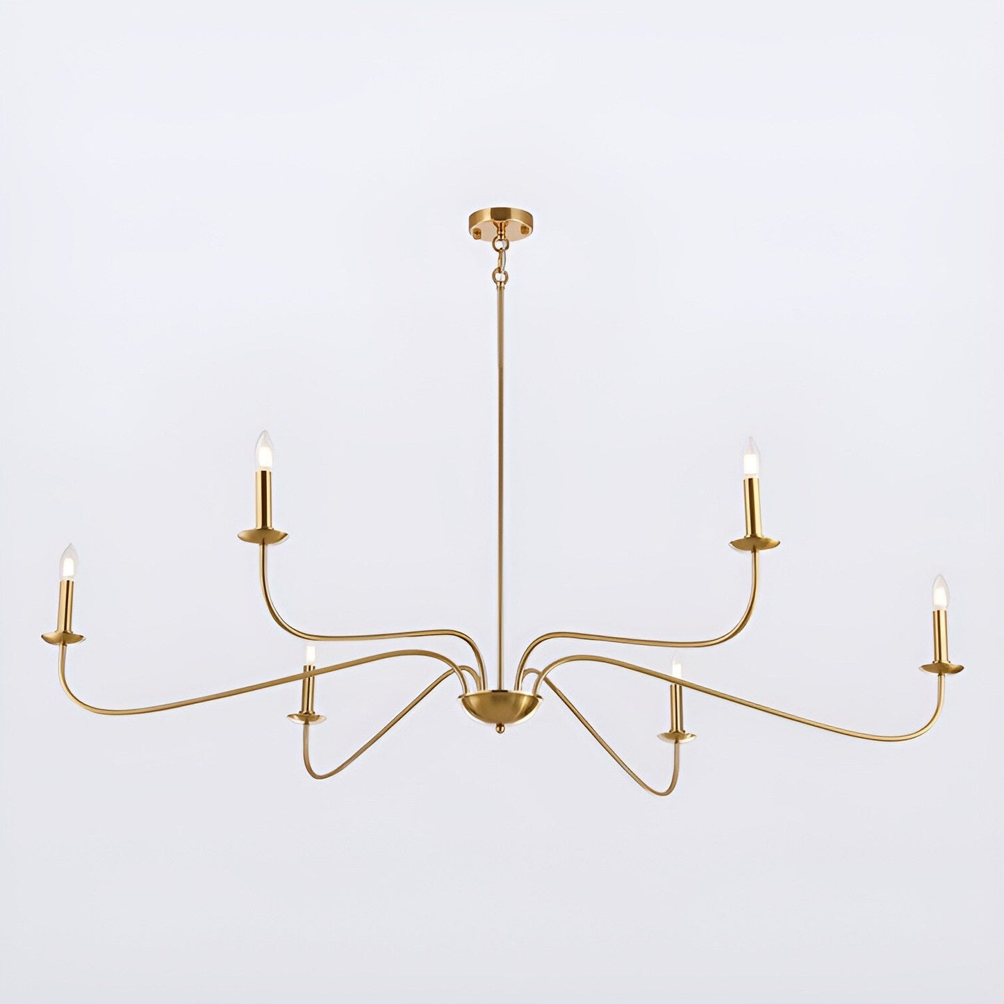 Lampadario minimalista francese classico a 6 luci con illuminazione a candela