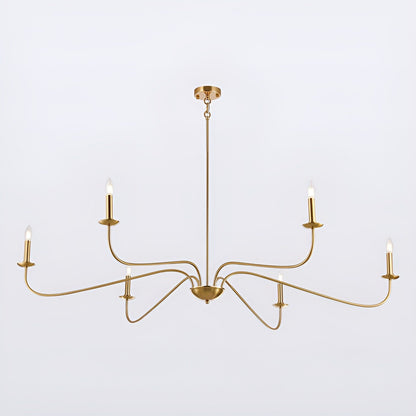 Lampadario minimalista francese classico a 6 luci con illuminazione a candela
