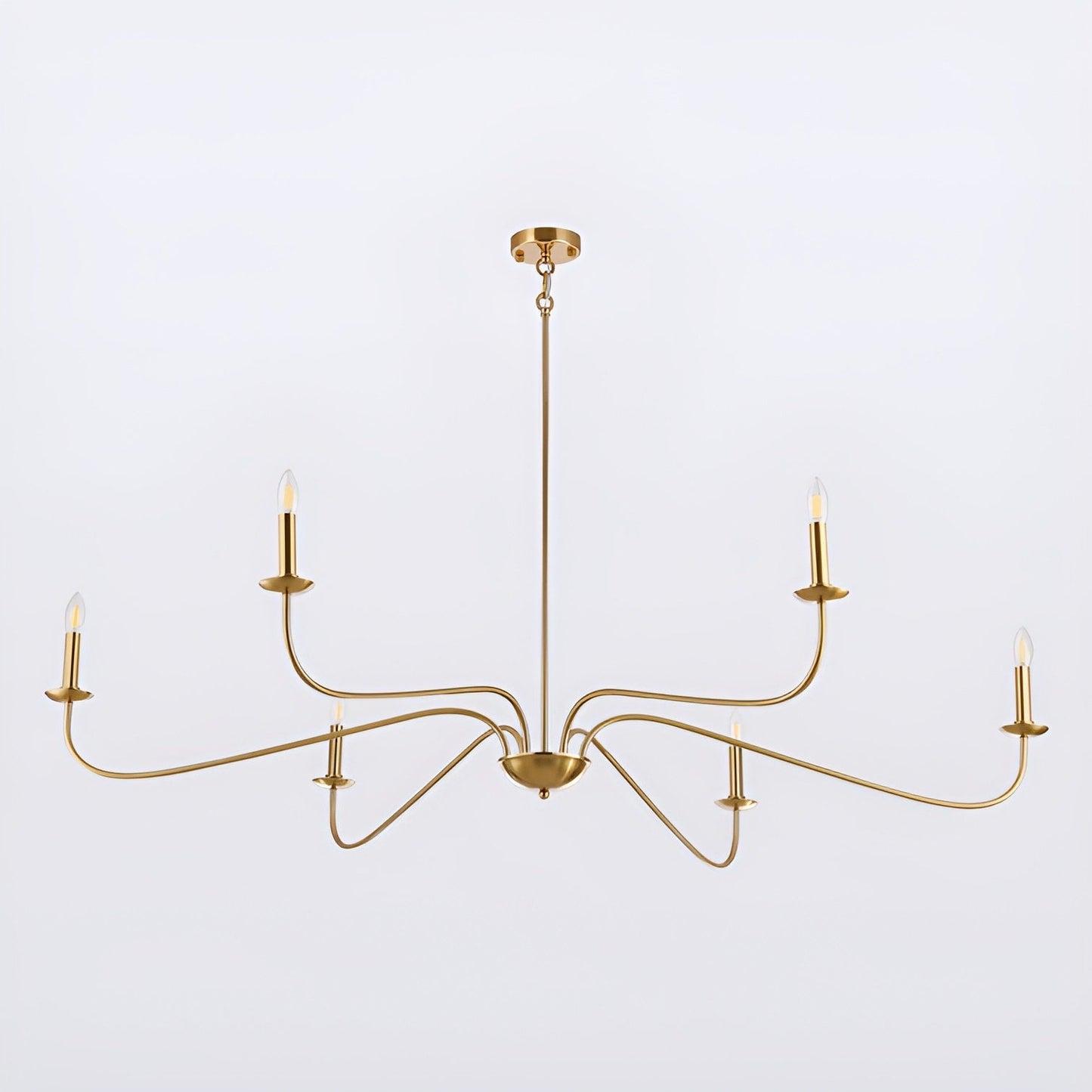 Lampadario minimalista francese classico a 6 luci con illuminazione a candela