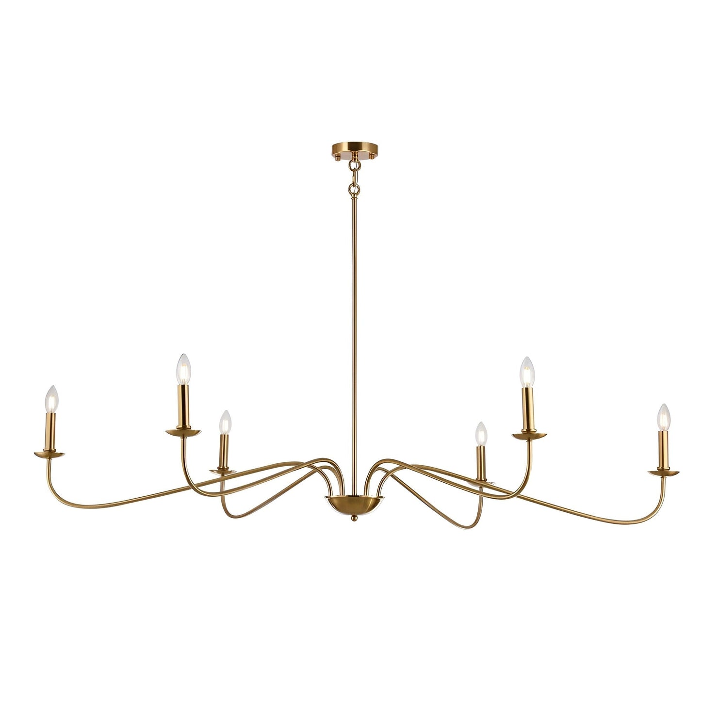 Lampadario minimalista francese classico a 6 luci con illuminazione a candela