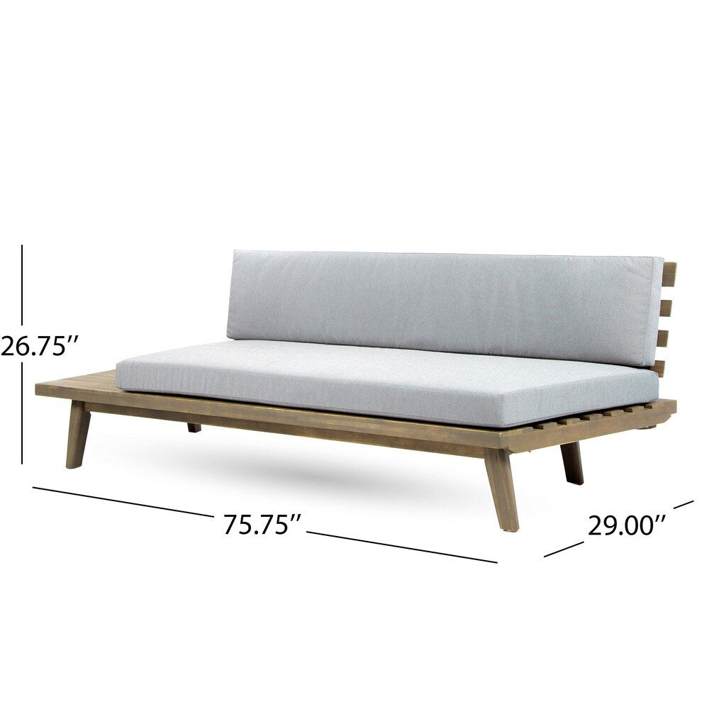Christopher Knight Home Eulah Divano minimalista in legno e tessuto con lato sinistro