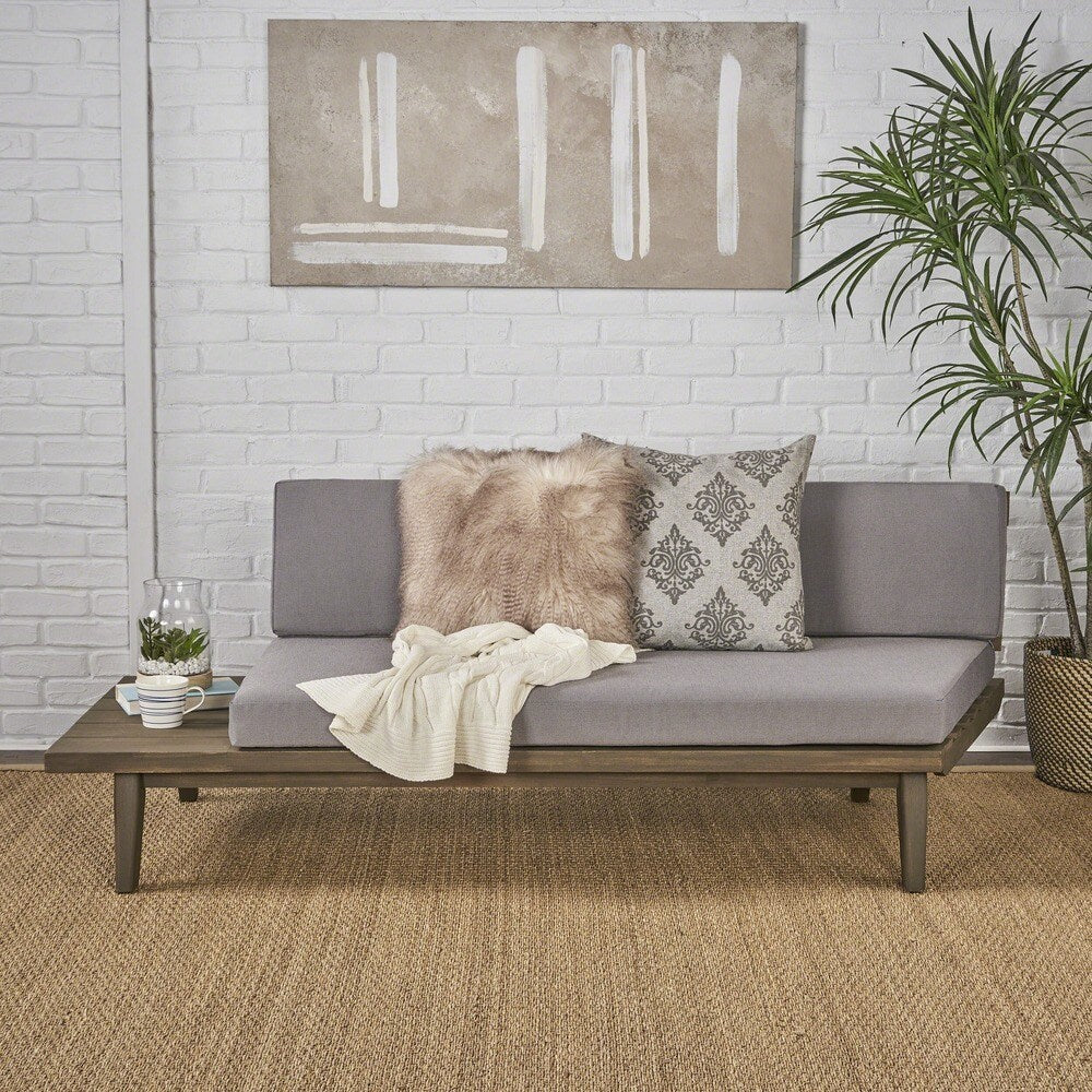 Christopher Knight Home Eulah Divano minimalista in legno e tessuto con lato sinistro