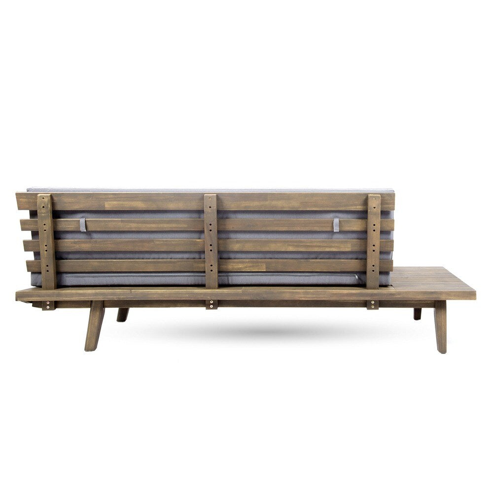 Christopher Knight Home Eulah Divano minimalista in legno e tessuto con lato sinistro