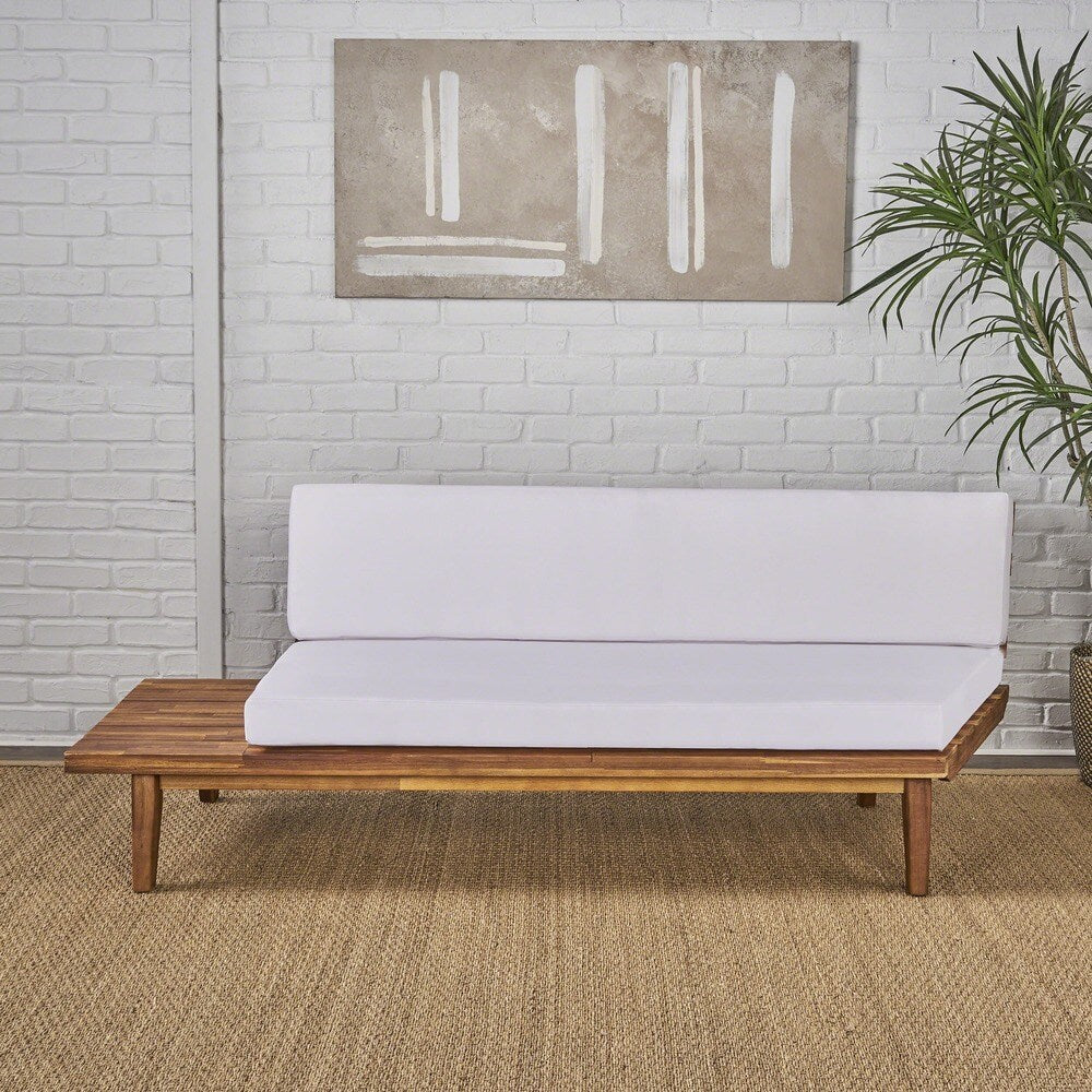 Christopher Knight Home Eulah Divano minimalista in legno e tessuto con lato sinistro