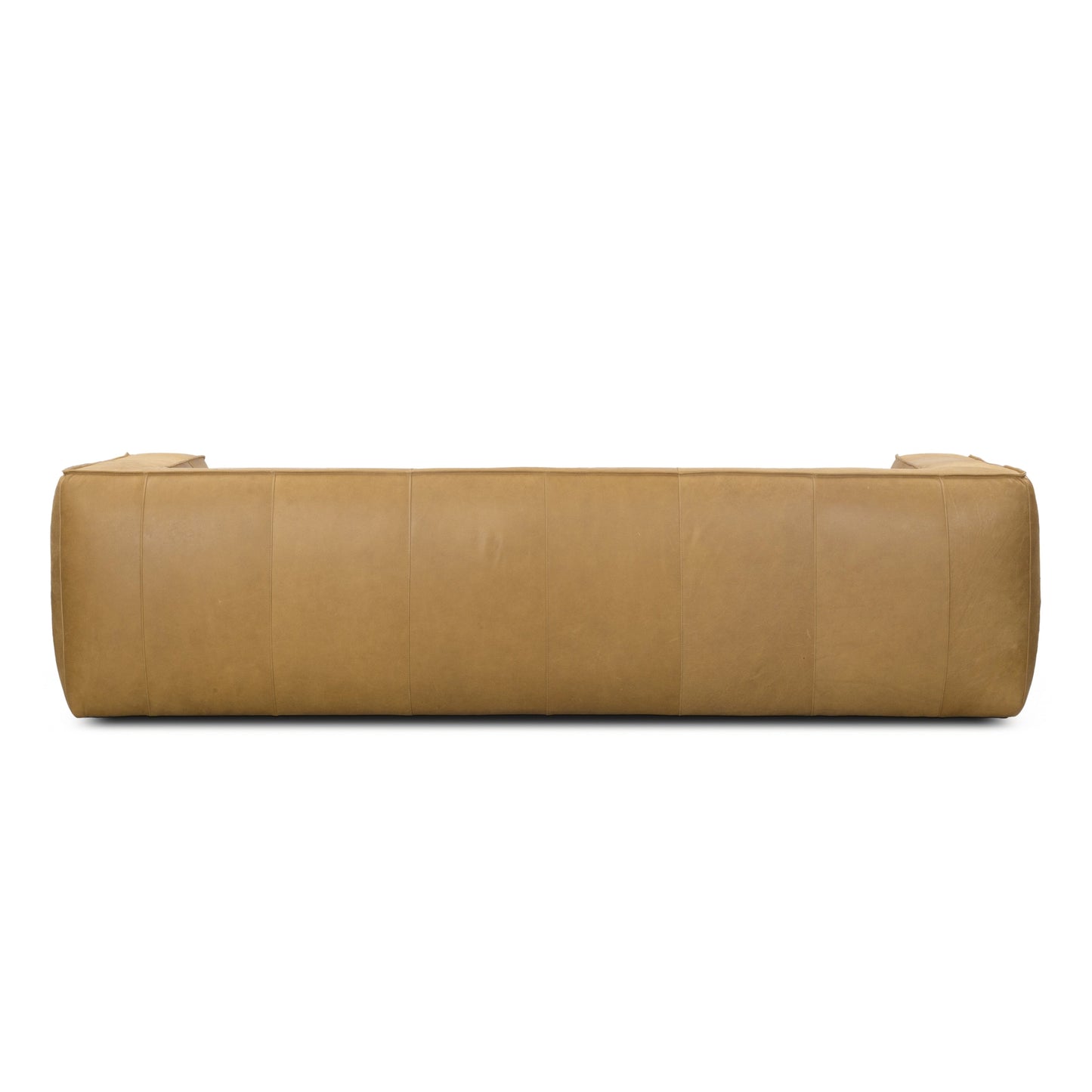 Divano moderno in vera pelle per soggiorno UR Livingroom, interamente in pelle anilina, dimensioni: 100 x 43 x 26,25 cm.