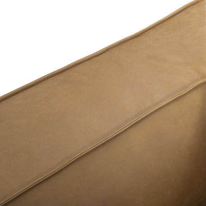 Divano moderno in vera pelle per soggiorno UR Livingroom, interamente in pelle anilina, dimensioni: 100 x 43 x 26,25 cm.
