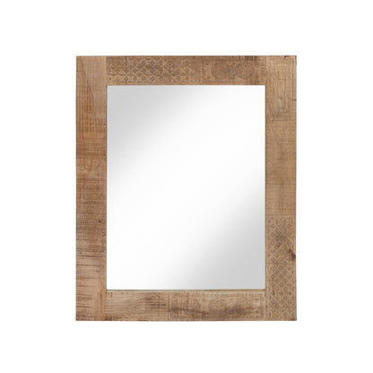 Specchio da parete in legno massello naturale rustico Carina di Furniture of America