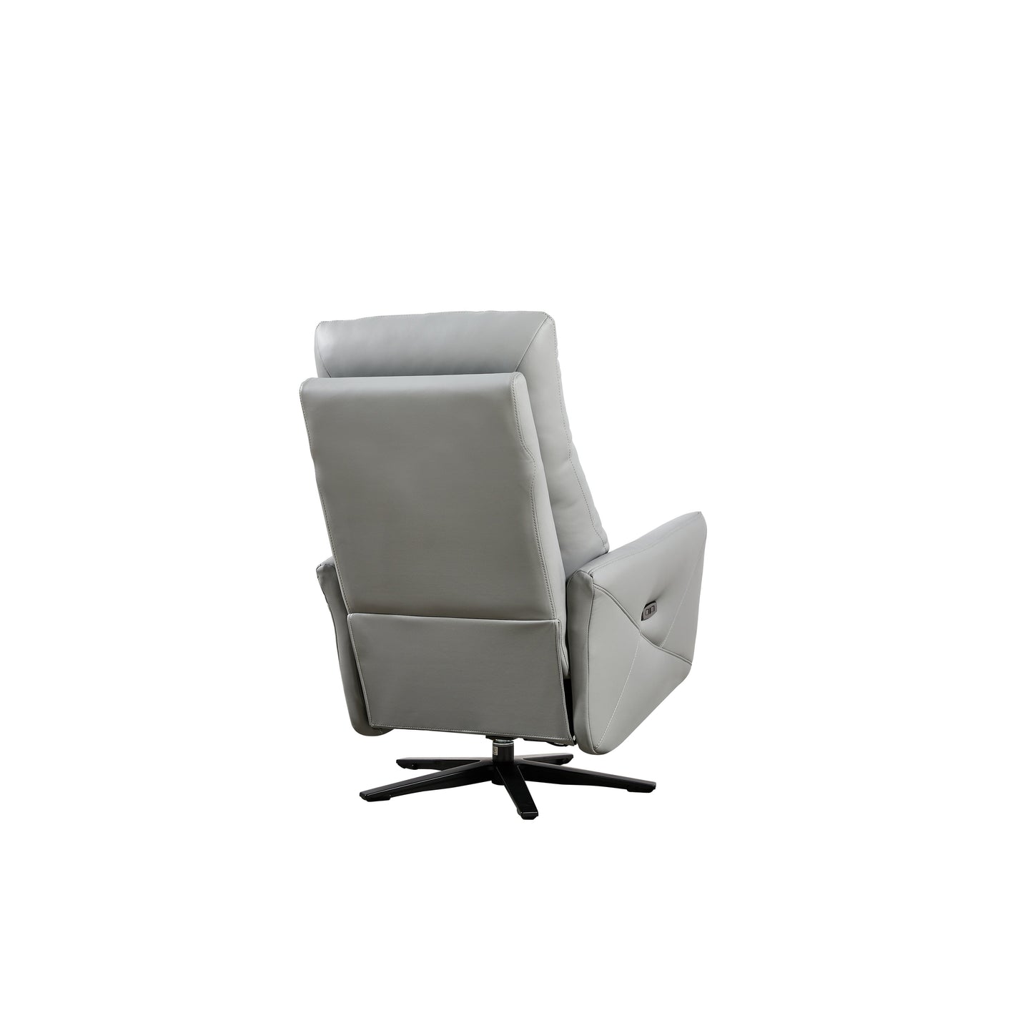 Christopher Knight Home - Poltrona reclinabile Alexander Plush in similpelle con poggiatesta e poggiapiedi regolabili, girevole a 360 gradi