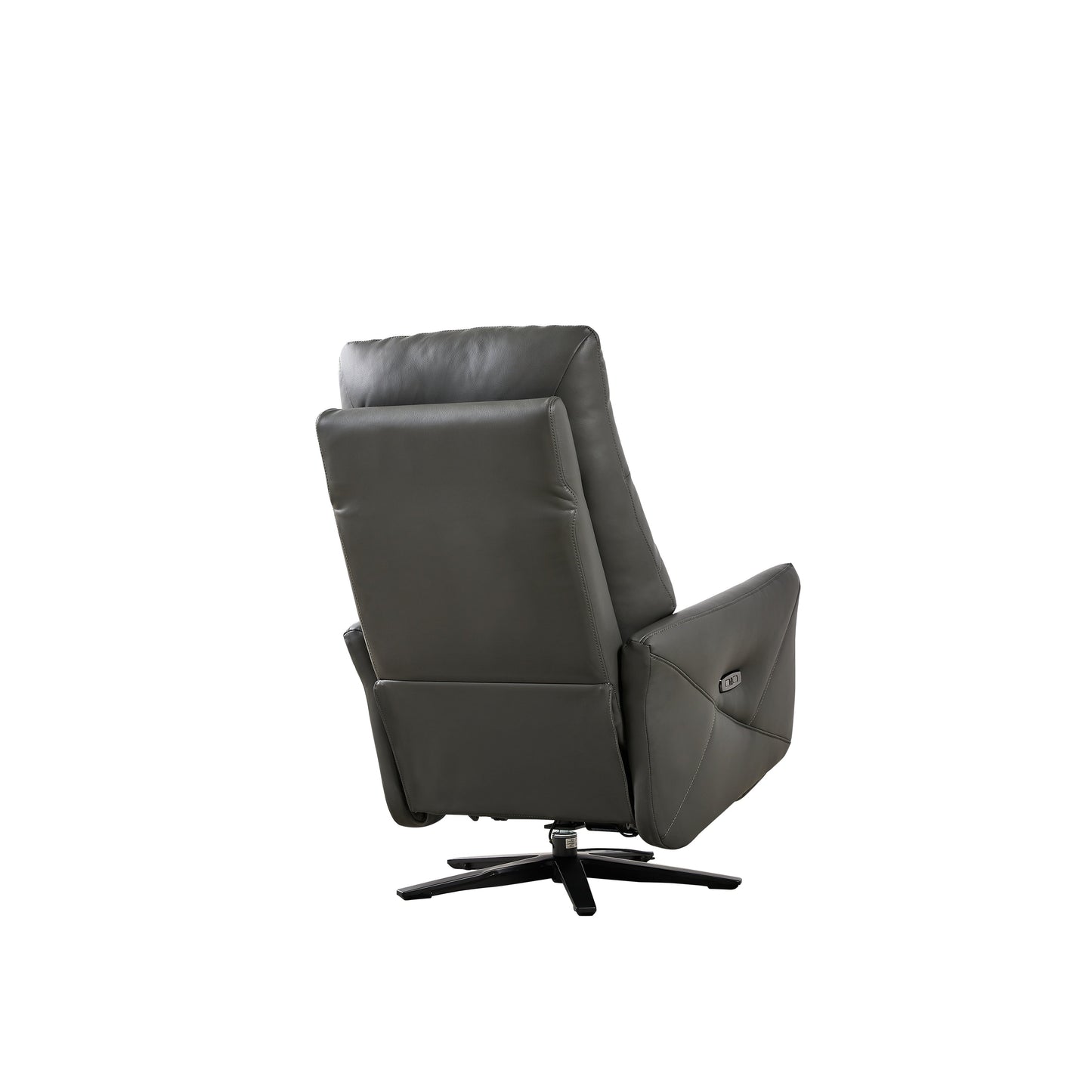 Christopher Knight Home - Poltrona reclinabile Alexander Plush in similpelle con poggiatesta e poggiapiedi regolabili, girevole a 360 gradi