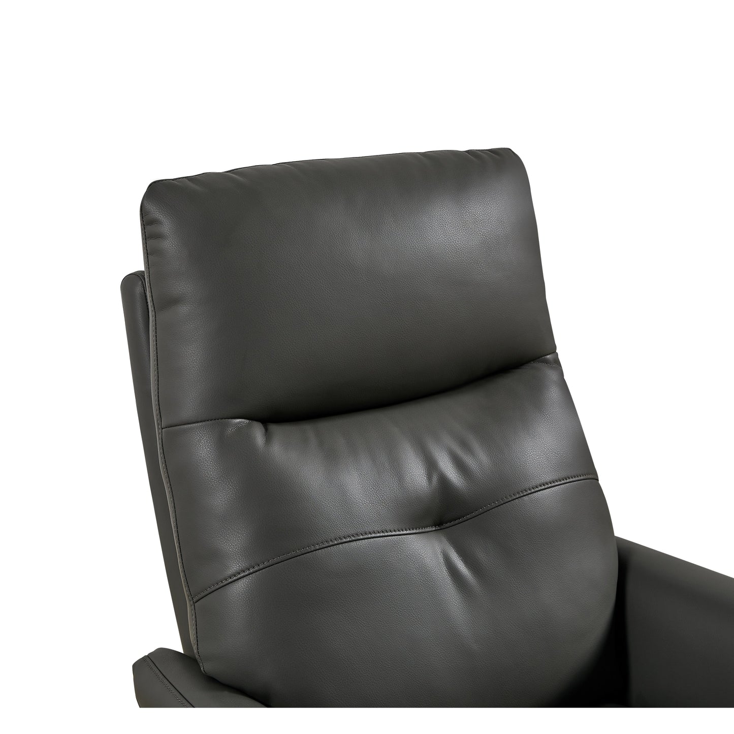 Christopher Knight Home - Poltrona reclinabile Alexander Plush in similpelle con poggiatesta e poggiapiedi regolabili, girevole a 360 gradi