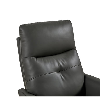 Christopher Knight Home - Poltrona reclinabile Alexander Plush in similpelle con poggiatesta e poggiapiedi regolabili, girevole a 360 gradi