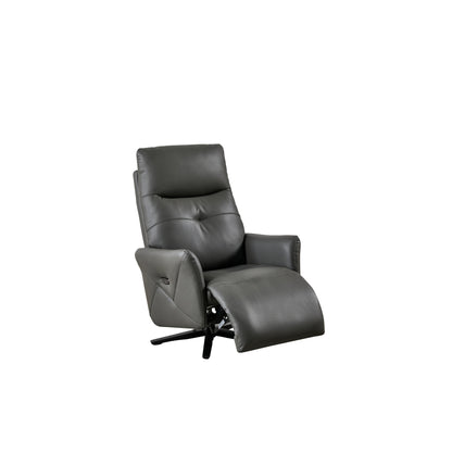 Christopher Knight Home - Poltrona reclinabile Alexander Plush in similpelle con poggiatesta e poggiapiedi regolabili, girevole a 360 gradi