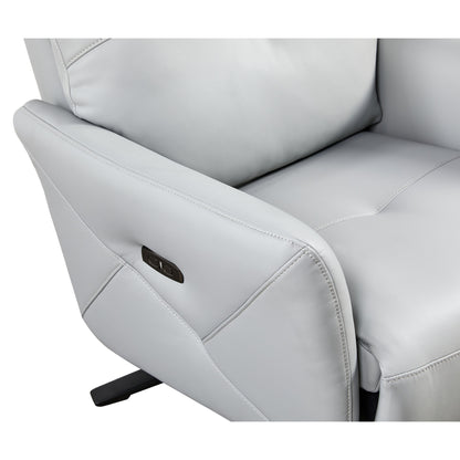 Christopher Knight Home - Poltrona reclinabile Alexander Plush in similpelle con poggiatesta e poggiapiedi regolabili, girevole a 360 gradi