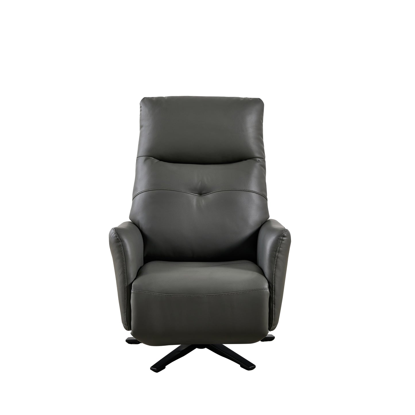 Christopher Knight Home - Poltrona reclinabile Alexander Plush in similpelle con poggiatesta e poggiapiedi regolabili, girevole a 360 gradi
