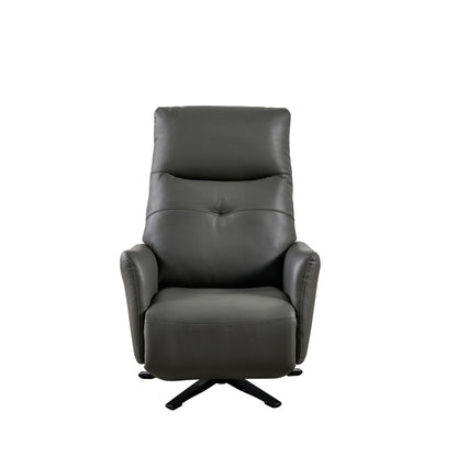 Christopher Knight Home - Poltrona reclinabile Alexander Plush in similpelle con poggiatesta e poggiapiedi regolabili, girevole a 360 gradi