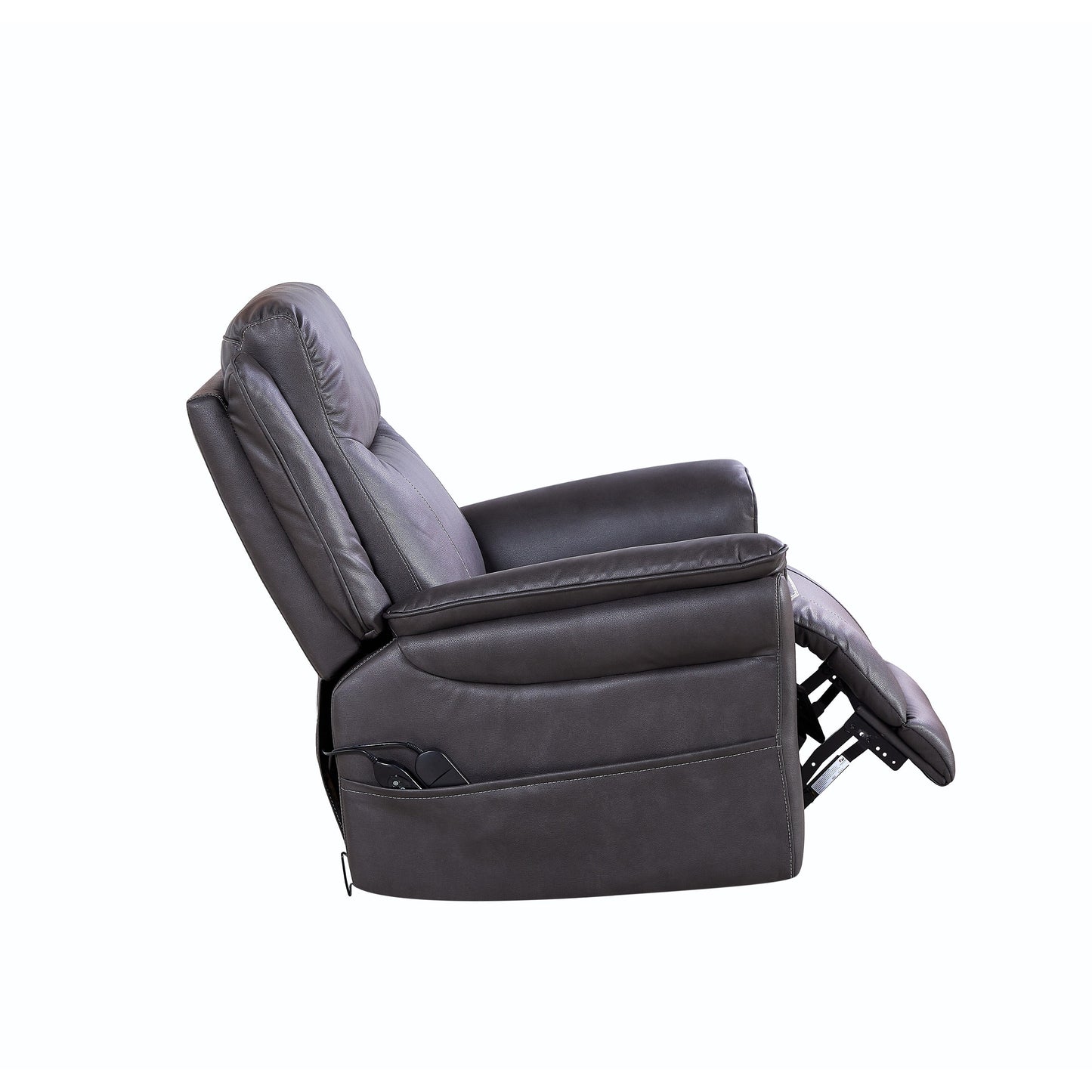 Christopher Knight Home - Poltrona reclinabile girevole Harrison Soft Power con riscaldamento e massaggio, braccioli con cuscino superiore, per spazi abitativi