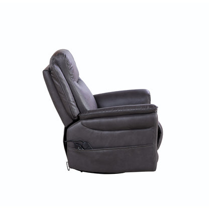 Christopher Knight Home - Poltrona reclinabile girevole Harrison Soft Power con riscaldamento e massaggio, braccioli con cuscino superiore, per spazi abitativi