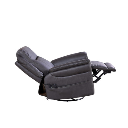 Christopher Knight Home - Poltrona reclinabile girevole Harrison Soft Power con riscaldamento e massaggio, braccioli con cuscino superiore, per spazi abitativi