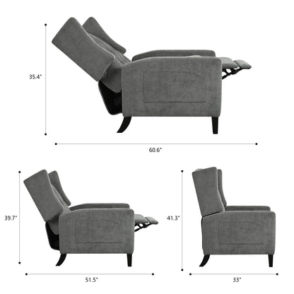 Christopher Knight Home - Poltrona reclinabile Isabella Manual WingBack con tavolo pieghevole e porte USB