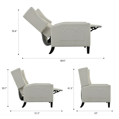 Christopher Knight Home - Poltrona reclinabile Isabella Manual WingBack con tavolo pieghevole e porte USB