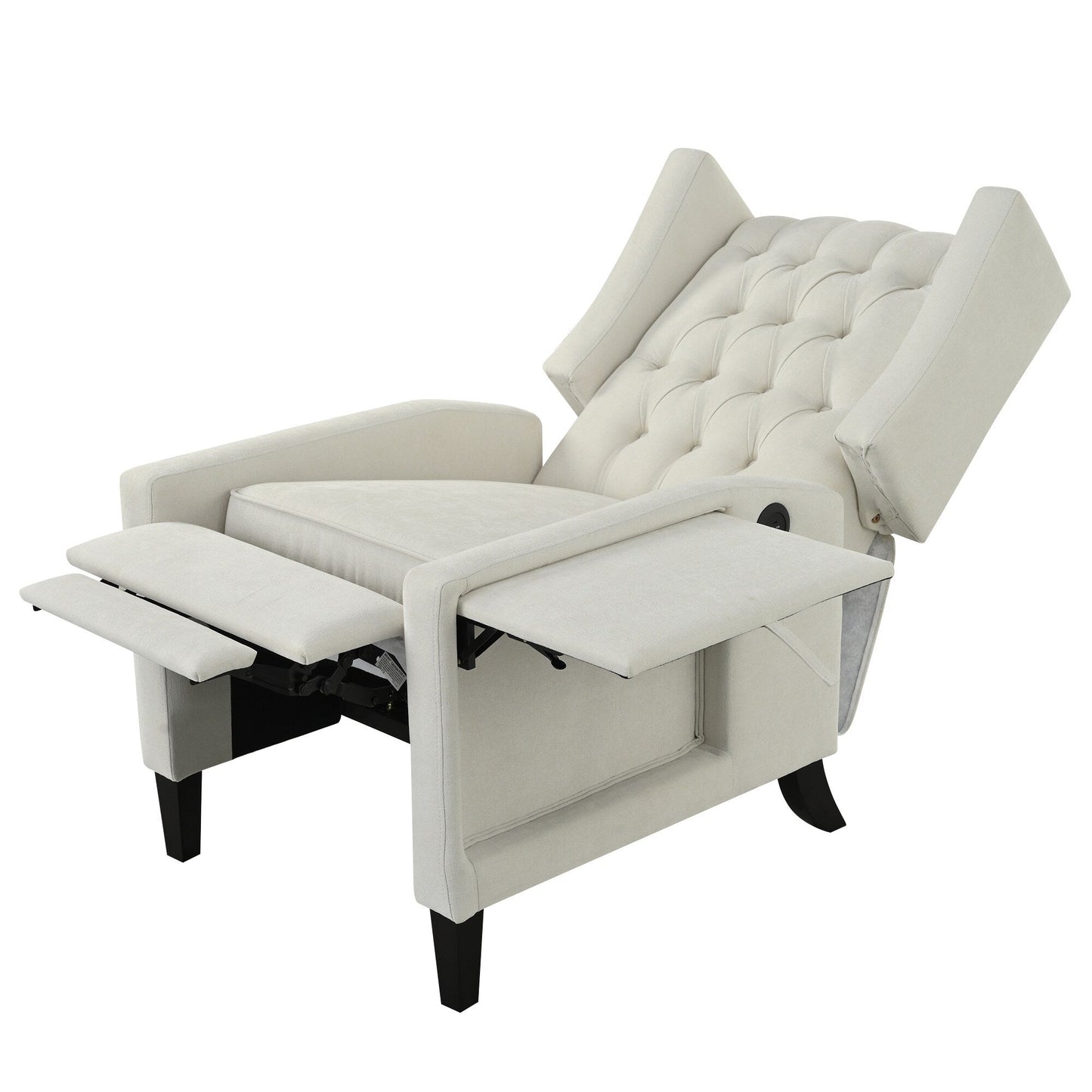 Christopher Knight Home - Poltrona reclinabile Isabella Manual WingBack con tavolo pieghevole e porte USB