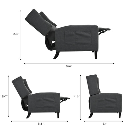 Christopher Knight Home - Poltrona reclinabile Isabella Manual WingBack con tavolo pieghevole e porte USB