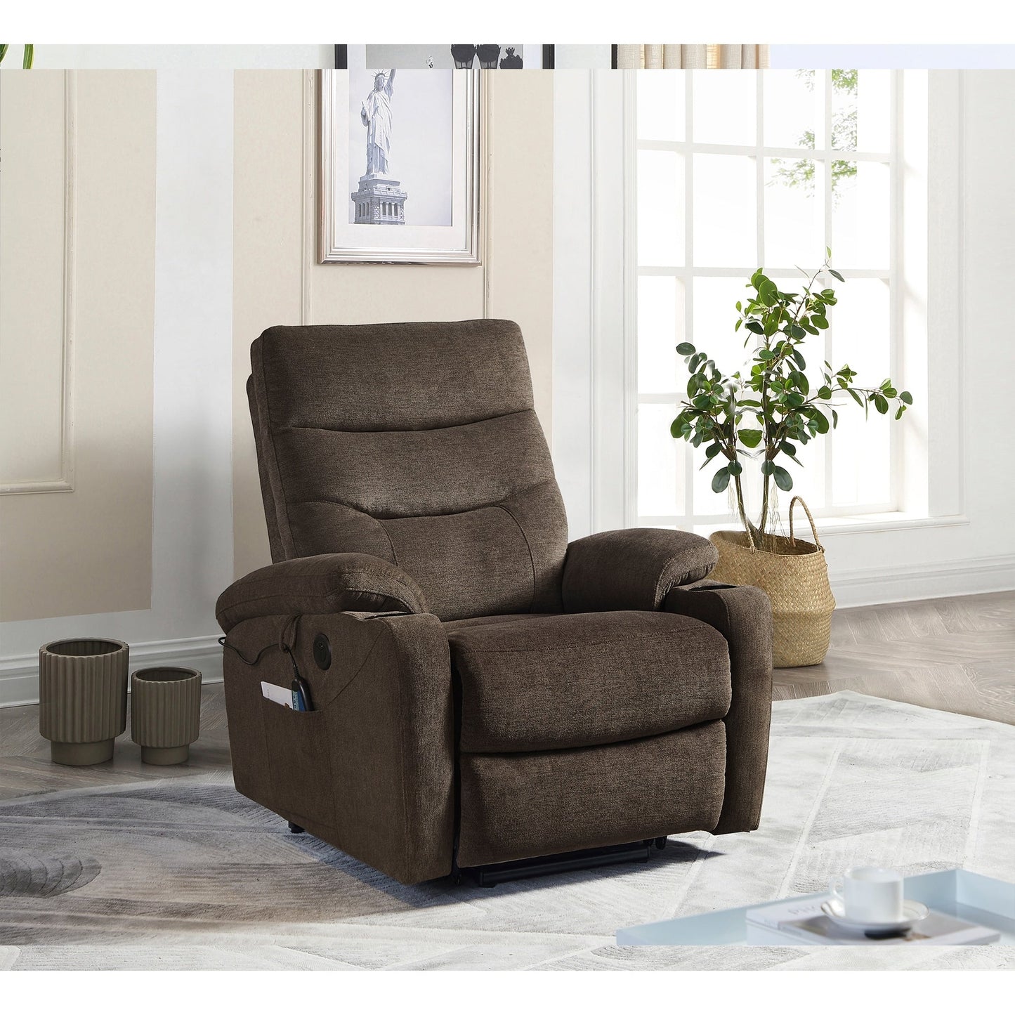 Poltrona reclinabile elettrica Christopher Knight Home con massaggio