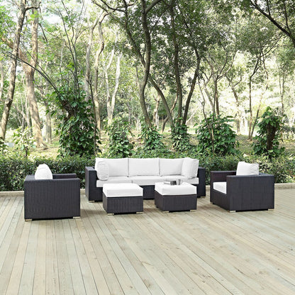 Set da esterno in rattan sintetico Bocabec (set da 7 pezzi) di Havenside Home