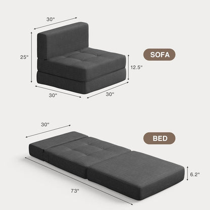 Poltrona trasformabile 3 in 1, sedia pieghevole, letto pieghevole
