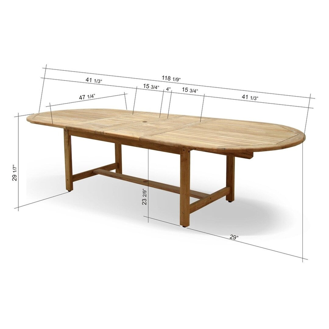 Set da pranzo estensibile per esterni Amazonia FSC Teak - 9 pezzi