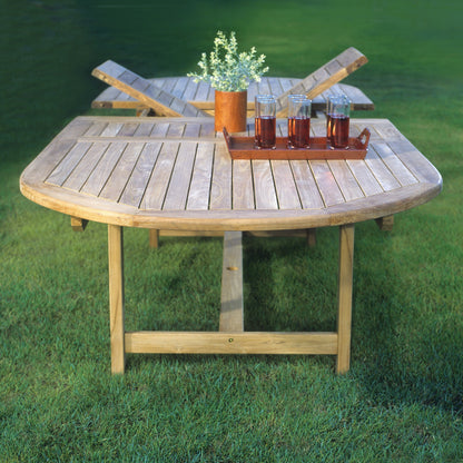 Set da pranzo estensibile per esterni Amazonia FSC Teak - 9 pezzi