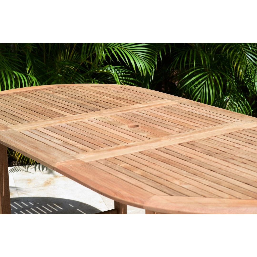 Amazonia 9 pezzi Nachue FSC set da pranzo per esterni in teak massello - 9 pezzi