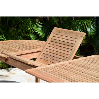 Amazonia 9 pezzi Nachue FSC set da pranzo per esterni in teak massello - 9 pezzi