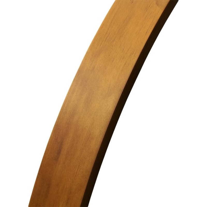 Specchio da parete rotondo classico in stile fattoria con cornice in legno